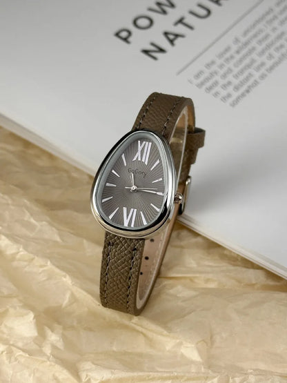 Famous Brand Women Quartz Watch Luxury Gift Ladies Snake Head Female Watch Fashion Red Leather Strap Wristwatch Dropshipping