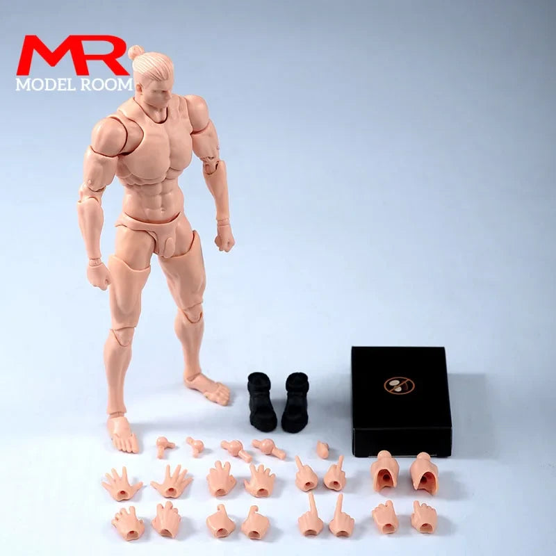 Third Part 1/12 Scale Super Flexible Male Joint Body 16.5cm Soldier Muscle Strong Articulated Action Figure Body Doll