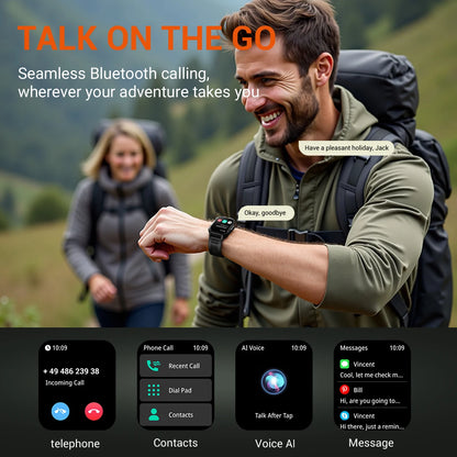 Blackview W70 Pro Sports Fitness Smart Watch 2.01 Screen Bluetooth Talking Watch LED Flashlight Outdoor Smart Watch With Compass