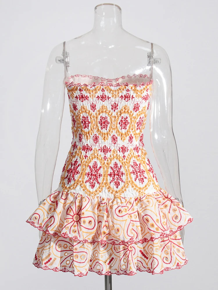 Print Dresses For Women Halter Sleeveless High Waist
