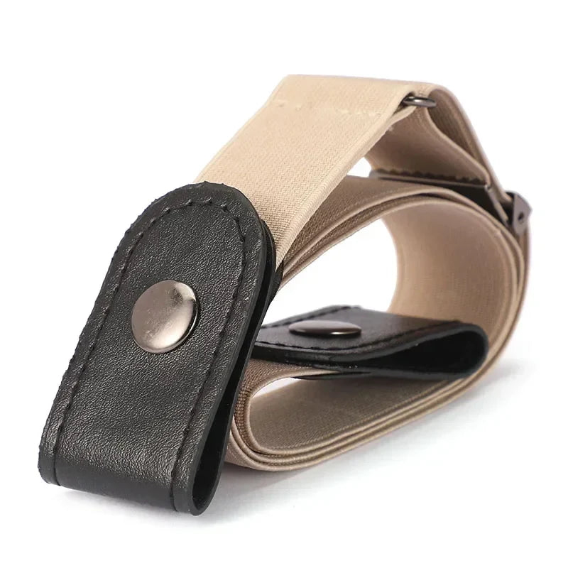 Buckle-Free Belt For Jean Pants,Dresses,No Buckle Stretch Elastic Waist Belt For Women/Men,No Bulge,No Hassle Waist Belt