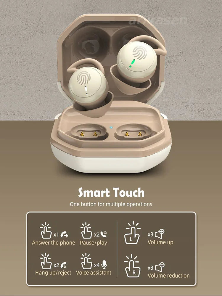 Bluetooth Sleeping Earbuds Mini invisible Small Bluetooth Eraphones Mini Comfortable Noise Blocking for Side Sleeping Home Work