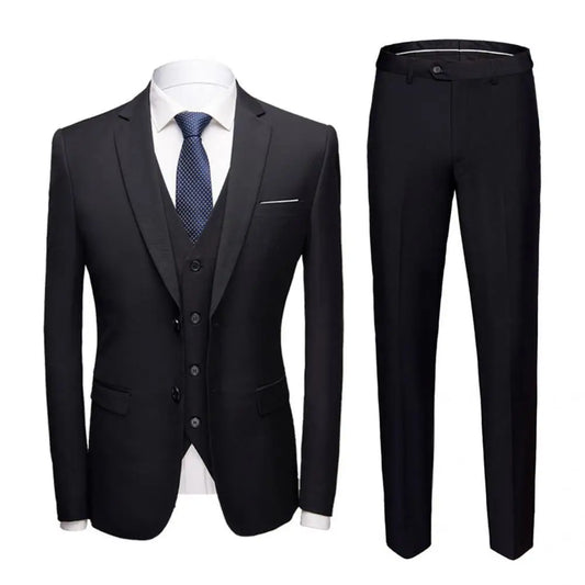 Tuxedo for Mens: Men Suit Pockets Slim Fit Formal Suit Separates 3 Piece Set Plus Size