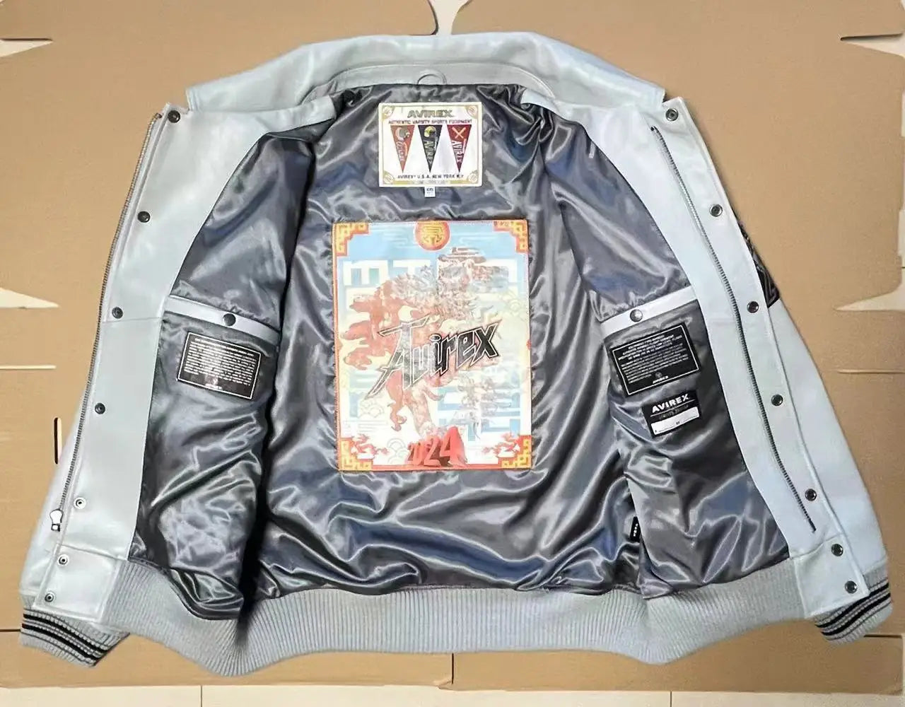 collaborative French lamb leather genuine leather jacket men's