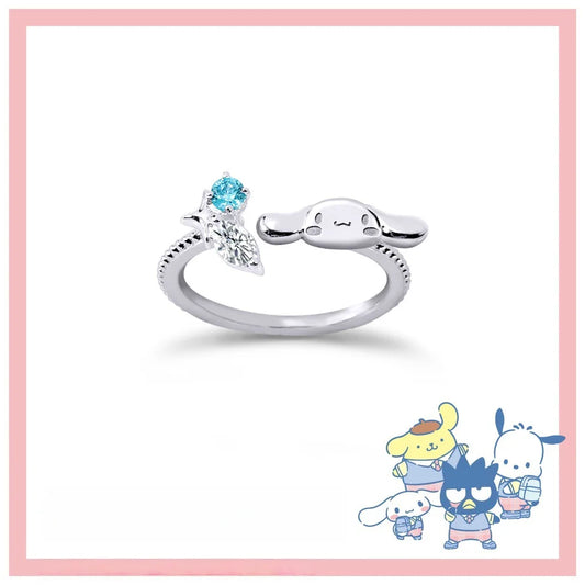 Sanrio Hello Kitty KUROMI College Mix Series-Pompompurin Cartoon Cute Personality Temperament Ring Party Friend's Birthday Gifts