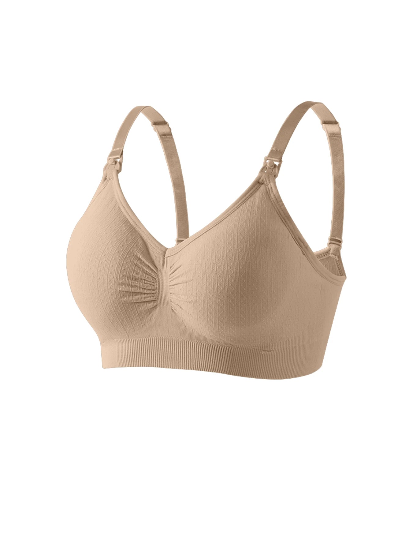 Single Handed Front Buckle Nursing Bra Breathable Women Breastfeeding Underwear