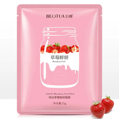 15Pcs Fresh Fruit Face Mask Snail Hyaluronic Acid Hydrating Firming Skincare Sheet Masks Facial Mask Korean Cosmetics