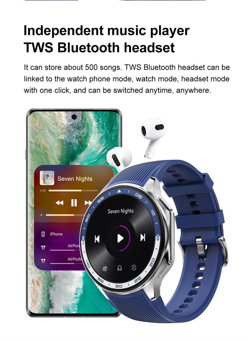 OPPO DT Watch X Bluetooth Call Smart Watch 4GB Memory Recording MP3+MP4 Playback 3D Visual Surround Smartwatches Men 2025 New