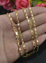 Exquisite Fashion 18K Gold Filled Necklace For Women Men Size 16-30 Inch Jewelry