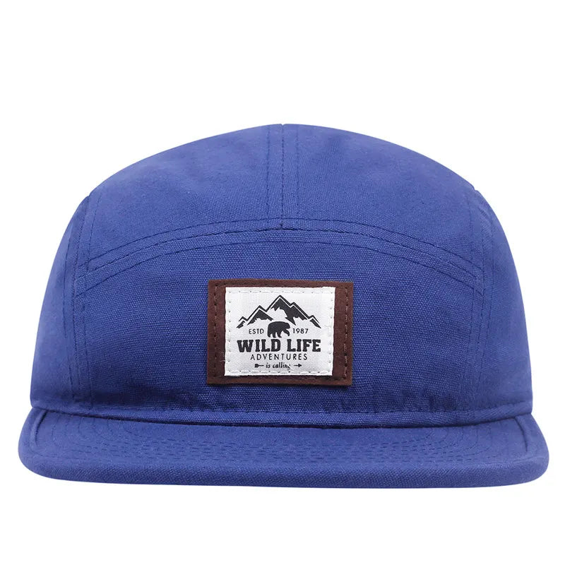 WILD LIFE Cotton 5 Panel Baseball Cap Snapback Caps Bone Gorras Hombre Originales Hip Hop Hats For Men Women Adjustable
