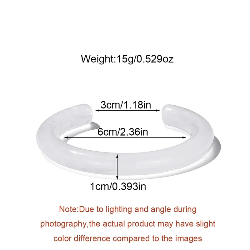 Fashion Unique Irregular Acrylic Cuff Bracelets for Women Simple Texture Multicolor Geometric Open Bangle Female Jewelry