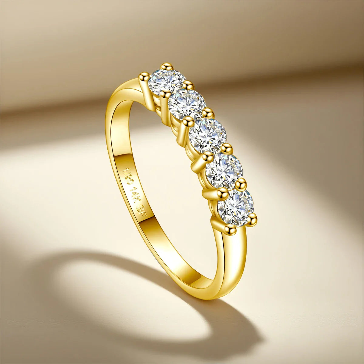 Szjinao 14K Gold Filled Rings For Woman 1.0CT 3.5mm Moissanite Diamond Wedding Jewelry No Tarnish Engagement Lady Gift Wholesale