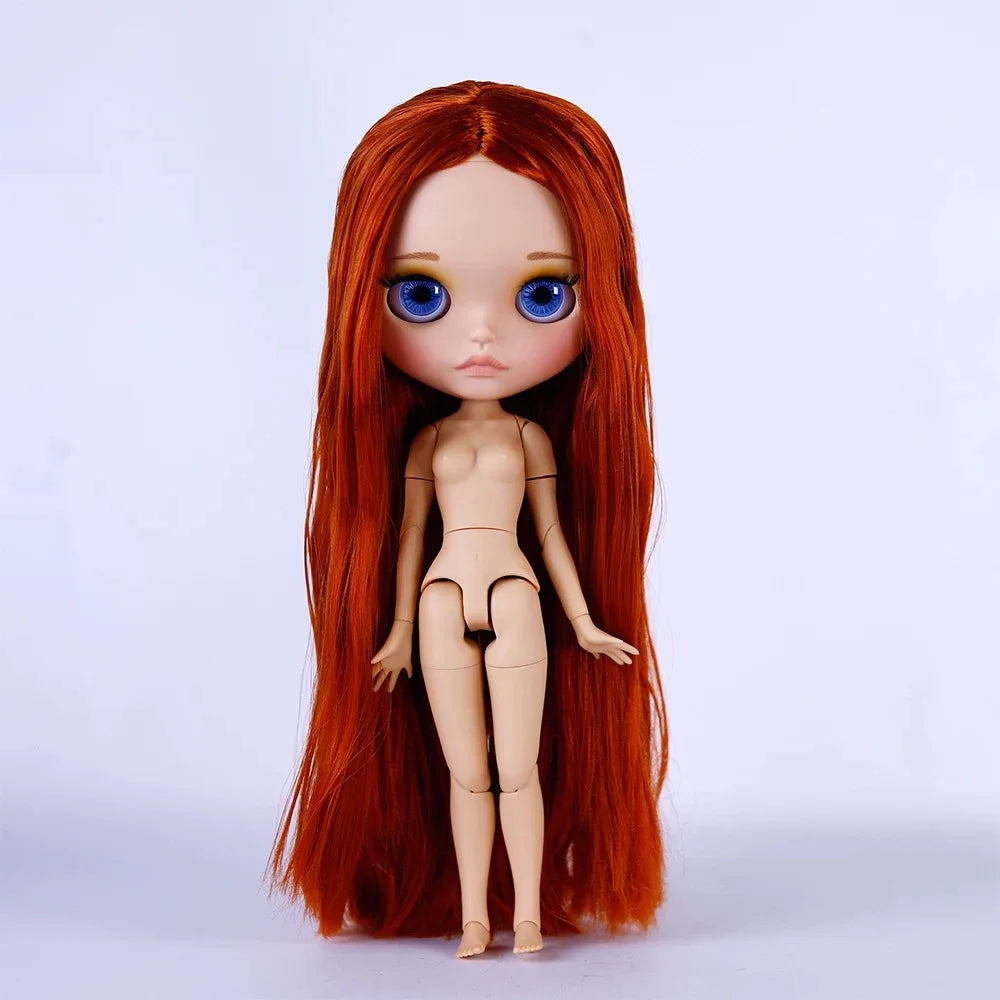 ICY DBS Blyth Doll Tan Skin Matte Face Glossy Face Pouting Lips 30CM BJD 19 Joints Body Doll DIY Make Up Costume Doll Gift Toy