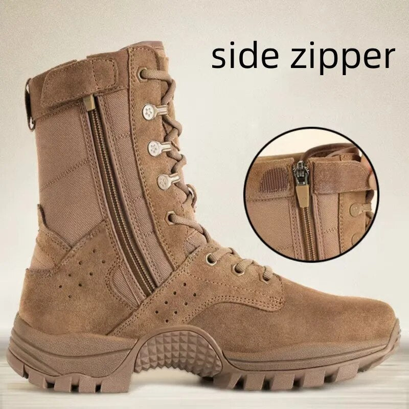 Men Boots Army Military Special Force Boot Fight Combat Train Desert Shoes