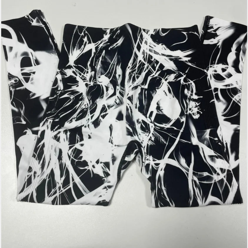 Tie Dye Seamless Leggings Women for Gym Yoga Pants Push Up Workout Sports Leggings