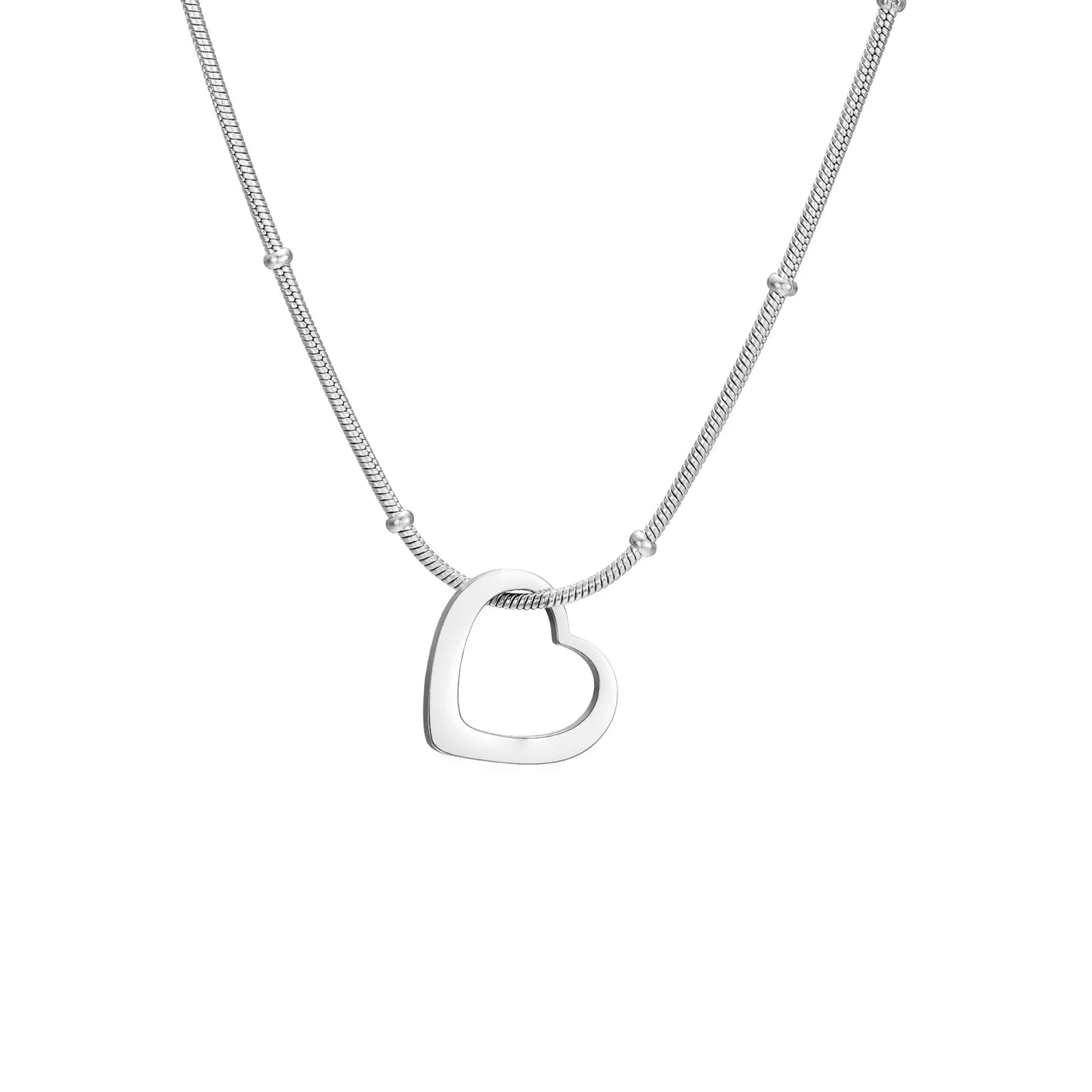 Amaxer Personalized Family Name Necklace With 1-4 Hearts for Mother Custom Mother's Day and Valentine's Day Gift