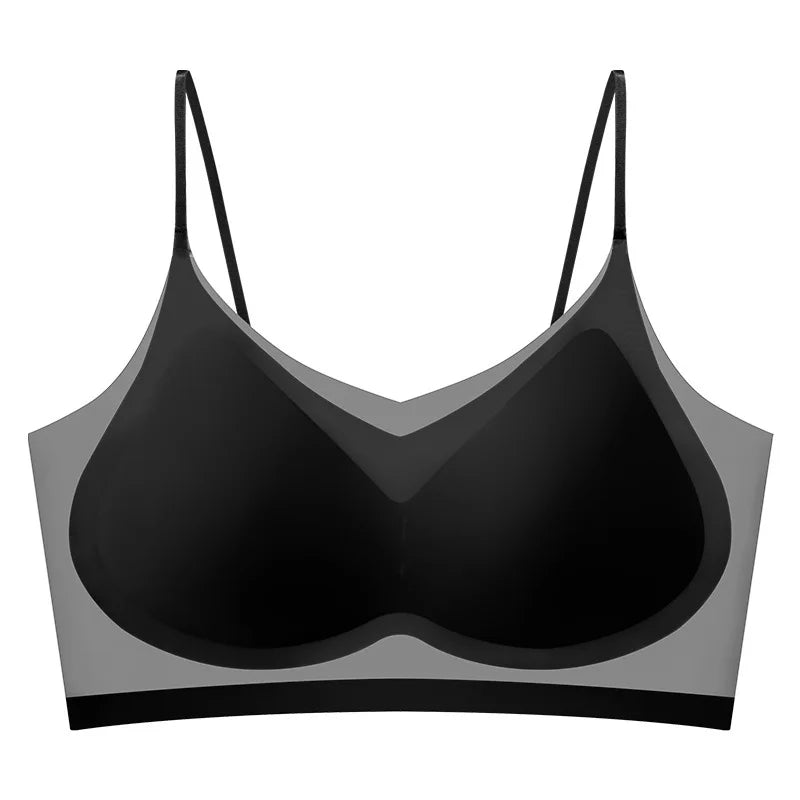 Bra Women's Bustier Underwear Seamless Back Halter Vest Wrap Bra Small Chest