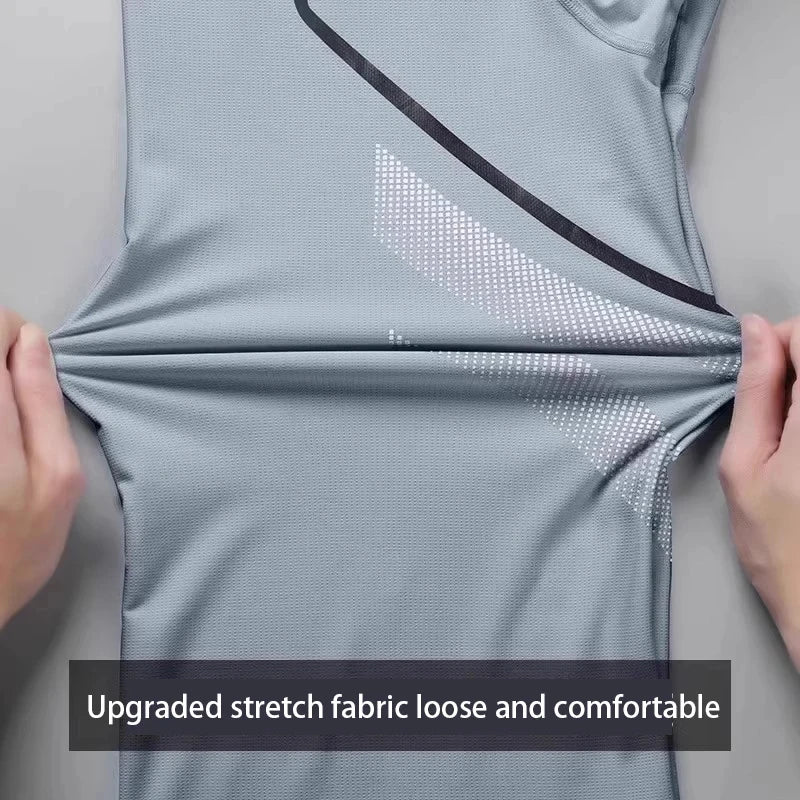2025 Men's fashion top T-shirt, skin-friendly, breathable, highly elastic, quick-drying