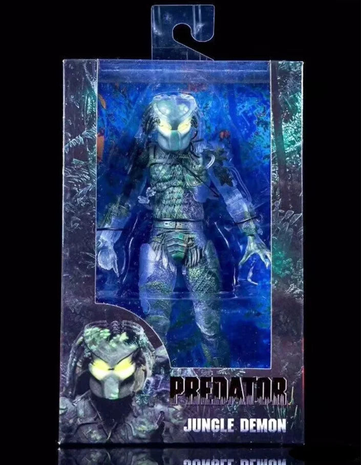 Aliens vs Predator Jungle Demon Predator Hunter Unmasked Masked Action Figure 30th Anniversary Model Toys Desktop Decoration