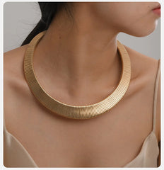 Exaggerated Flat Snake Torques Chokers for Women, Hyperbole Egyptian Necklaces