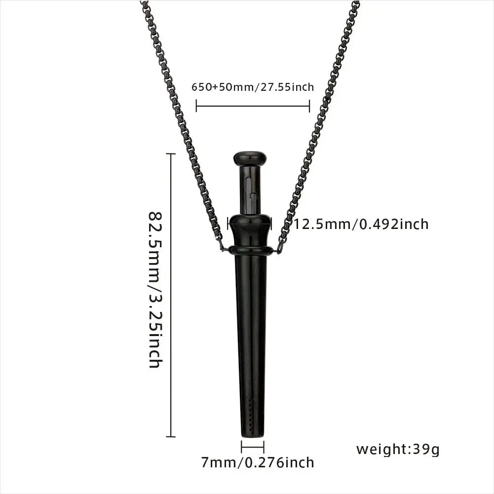 MaiLun 1pc Stress Anxiety Relief Necklace 82.5mm Length Stainless Steel Meditation Necklace Quit Smoking Anxiety Relief Necklace