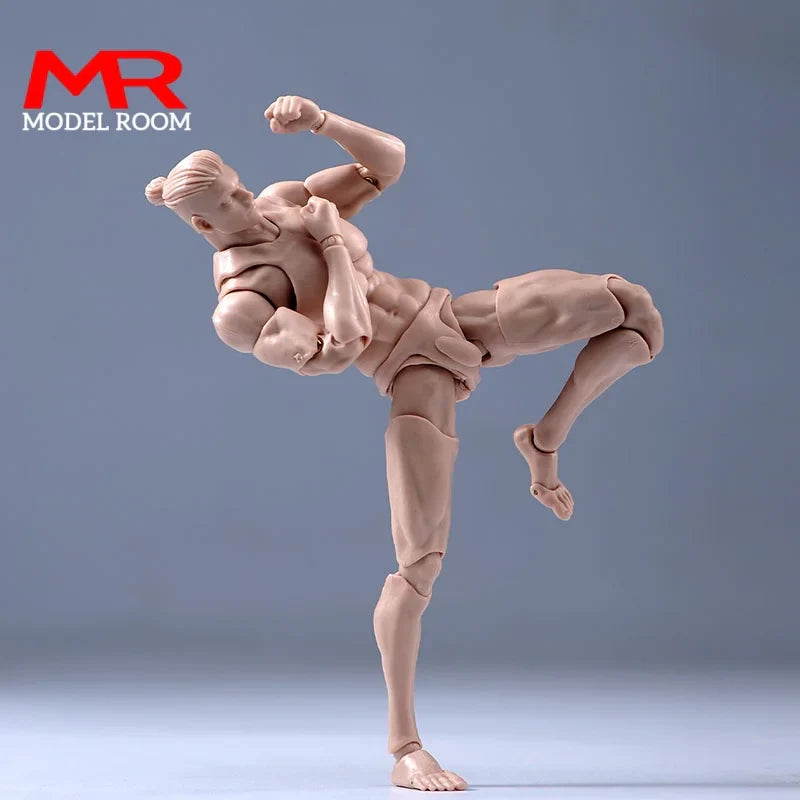 Third Part 1/12 Scale Super Flexible Male Joint Body 16.5cm Soldier Muscle Strong Articulated Action Figure Body Doll