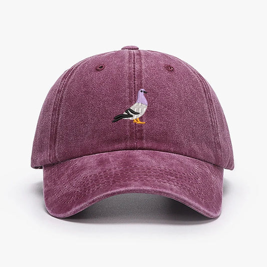 Embroidery Pigeon Design Spring vintage Baseball caps Men Women Water Washed Sunscreen Sun Hat Sports Fishing Sunshade Dad Hat