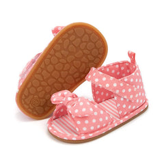 Summer Sandals Baby Girl Shoes Polka Dots Anti-slip Rubber Sole First Walkers