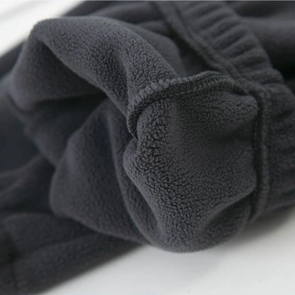 Winter Fleece Harem Pants Women Unisex Loose Wide Leg Sweatpants High Waist