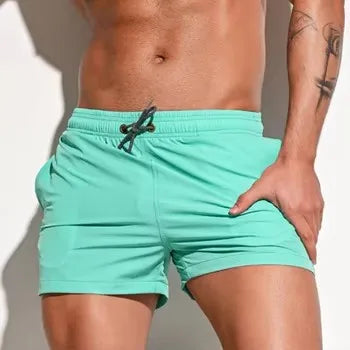 Thin Board Shorts Mens Swimming Shorts Swimwear Beach Surf Boardshort Men Swim Trunk Bath Suit Sport Running Short Liner In