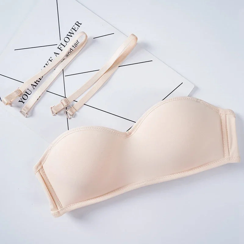 Women Invisible Bra Strapless Bralette 1/2 Cup Women's Underwear Female
