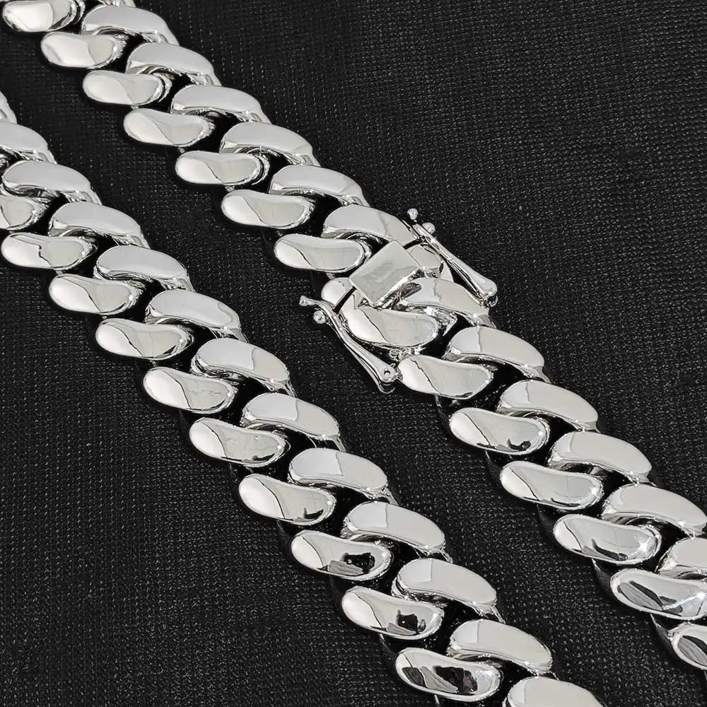 Men's 22mm Cuban Link Bracelet Hip Hop Heavy Brass Miami Cuban Link Chain Chunky Bracelet Jewelry For Boy Gift Drop Shipping
