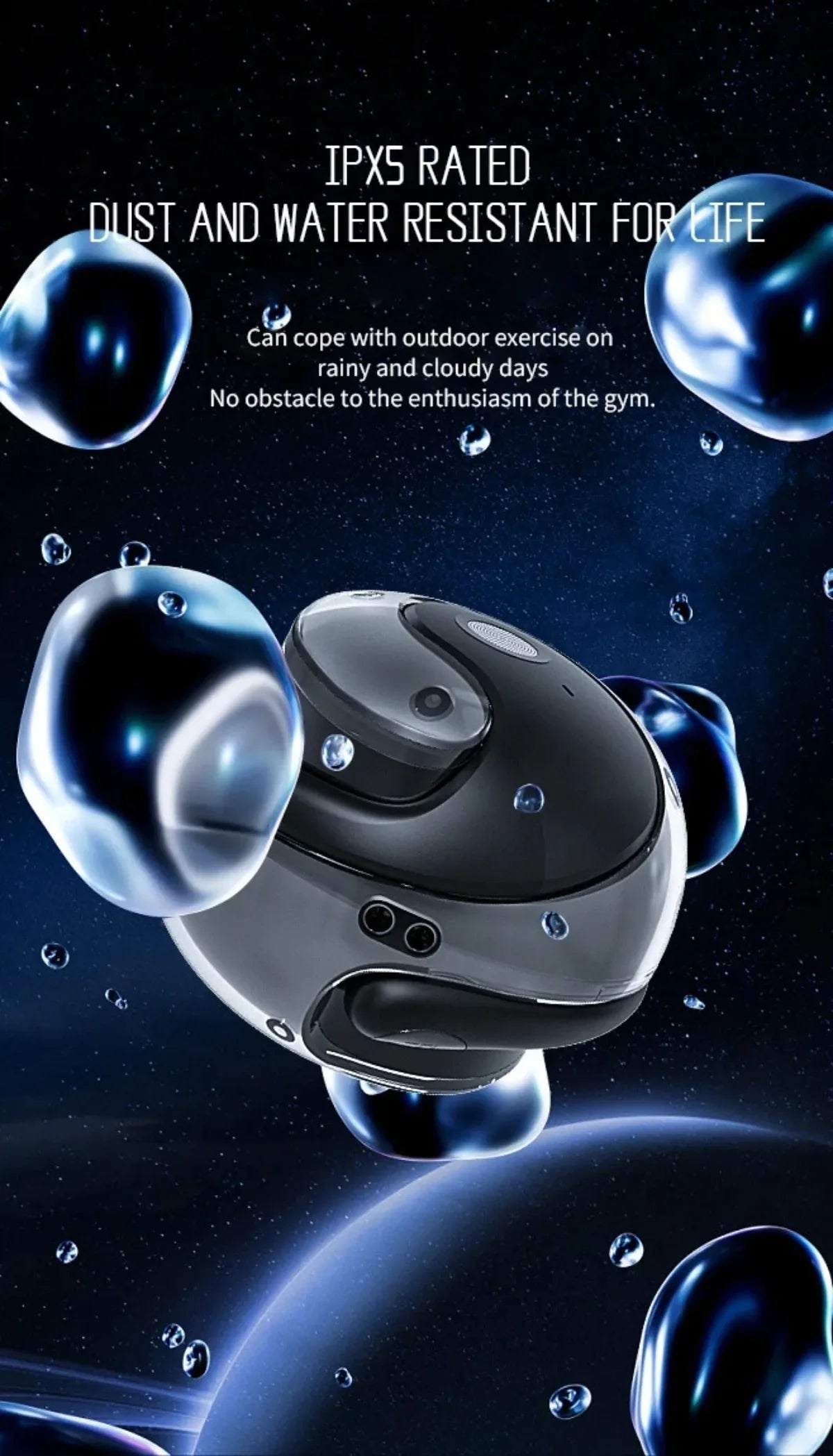 AI Translator Headphones 144 Languages Real Time Two-Way Translation Bluetooth headset for Business Wireless Waterproof Earbuds