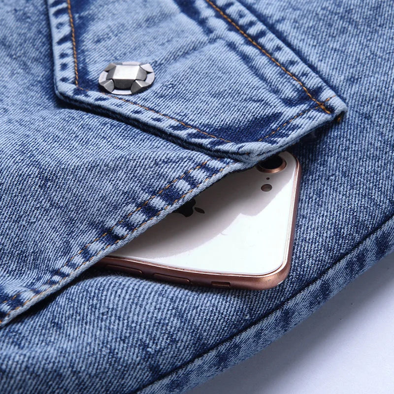 Vintage Jeans Jacket Men's Casual Anorak Fashion Vintage Denim Jacket