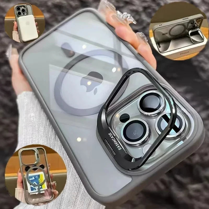 Magnetic Wireless Charging Phone Case For iPhone 16 Pro Max 17 Air 15 13 14 12 11 Pro Case Silicone For Magsafe Protection Cover