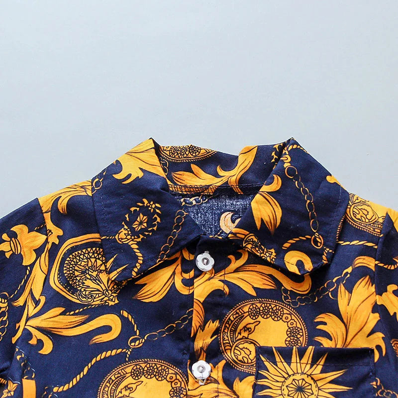 New Summer Baby Clothes Set Children Boys Short Sleeved Suit Shirt Shorts 2Pcs/Sets Kids Clothing Set Toddler Casual Cotton Cost