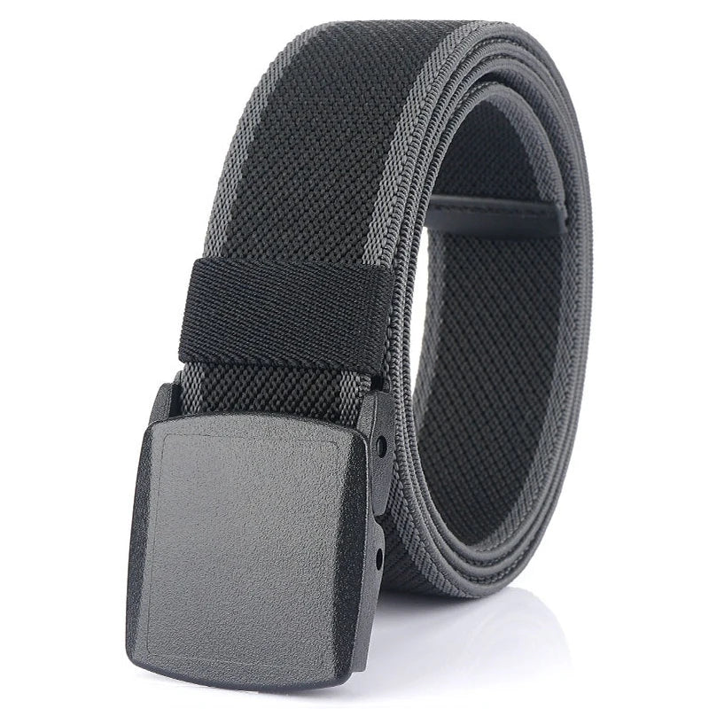 VATLTY Metal Free Men's Elastic Belt Strong Engineering Plastic Quick Release Nylon Buckle Unisex Stretch Belt Outdoor Girdles