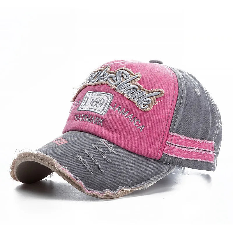 2024 High Quality Washed cowboy letters Cotton Cap For Men Women Adjustable Autdoor Sun protection hat Rock Shark Baseball Caps