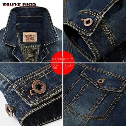 Bomber Denim Jackets Autumn Luxury Fashionable Coat Outdoor Tactical Jacket