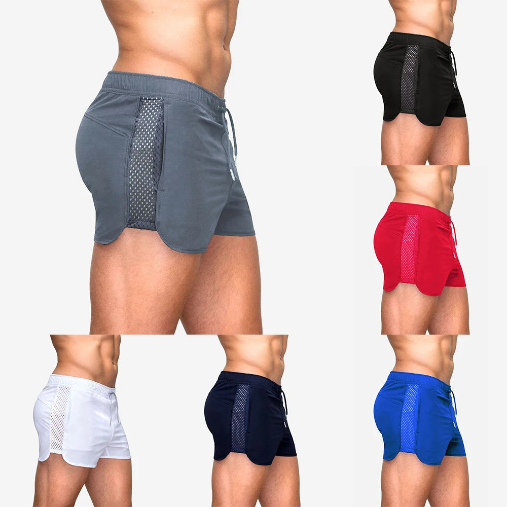 Mens Beach Board Shorts Marathon Pants Elasticity Mesh Breathable Quick Dry Fitness Surfing Sportswear Comfy Loose Home Aro Pant