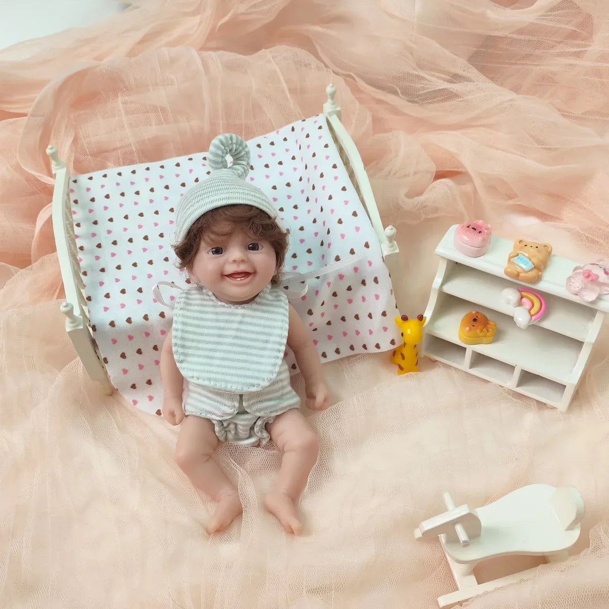 6" Micro Preemie Full Body Silicone Big Eyes  Doll "Mason" and "Mila"Lifelike Mini Reborn Bady Surprice Children Anti-Stress