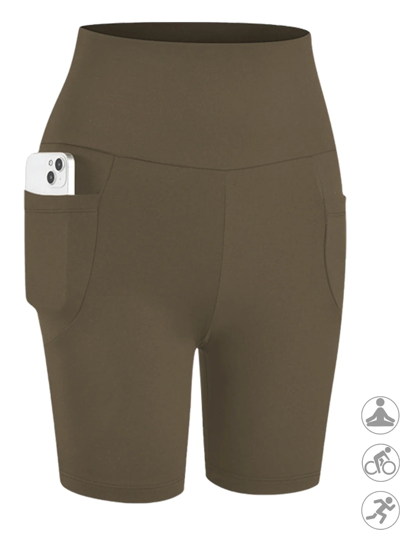 Plus Size High Waisted Biker Shorts For Women With Pockets Super Soft Tummy Control No See Through Workout Running Yoga