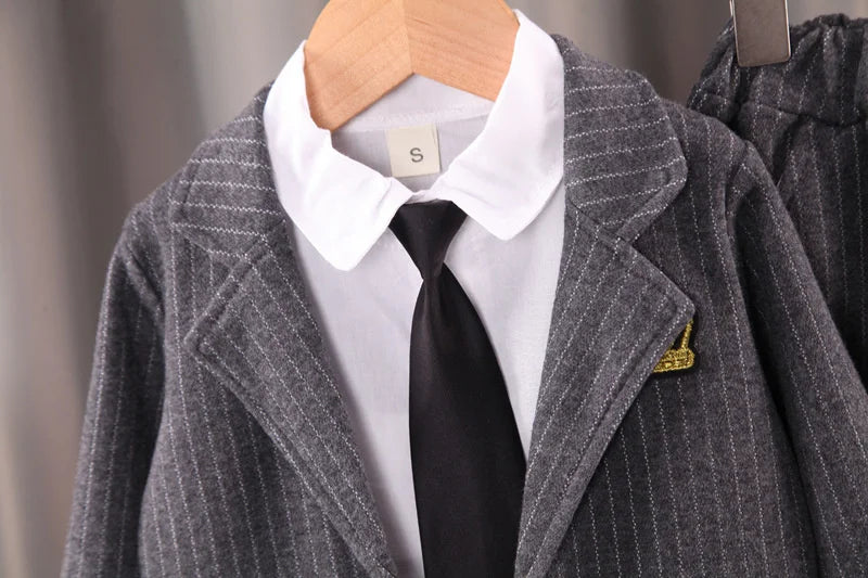 New Spring Autumn Baby Boys Clothes Children Coat Shirt Pants 3Pcs/Sets Toddler Gentleman Suit Infant Outfits Kids Tracksuits