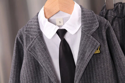 New Spring Autumn Baby Boys Clothes Children Coat Shirt Pants 3Pcs/Sets Toddler Gentleman Suit Infant Outfits Kids Tracksuits