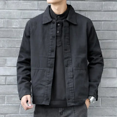 Denim Jackets Man Blazer Cargo Black Jeans Coat for Men Clothing