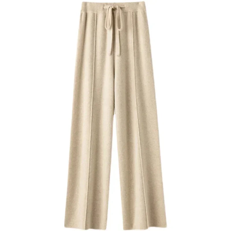 Pants Women's Autumn and Winter Thick Wool Drop Casual Straight Floor-length Pants