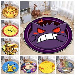 Pokemon Pikachu cartoon cute Printed Round Carpet,bedroom,Living Room,door mat