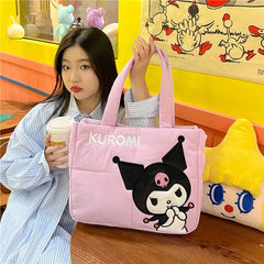 Sanrio Kawaii Hello Kitty Kuromi Tote Bags Cute My Melody Pochacco Cartoon