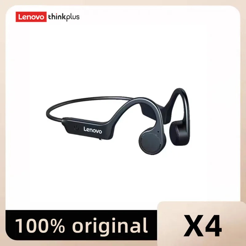 Lenovo X4 Bone Conduction Bluetooth Headphone Sports Earphone Waterproof Wireless Headset with Mic Ear-hook TWS Bass Hifi Stereo