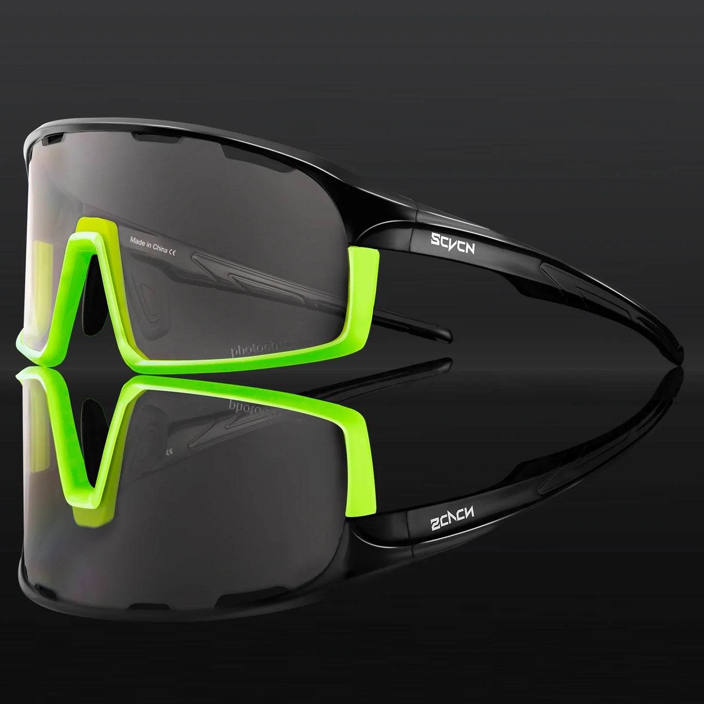 SCVCN Photochromic Cycling Sunglasses Cycling Glasses UV400 Bicycle Eyewear Sports MTB Outdoor Bike Goggles Sunglasses Eyepieces